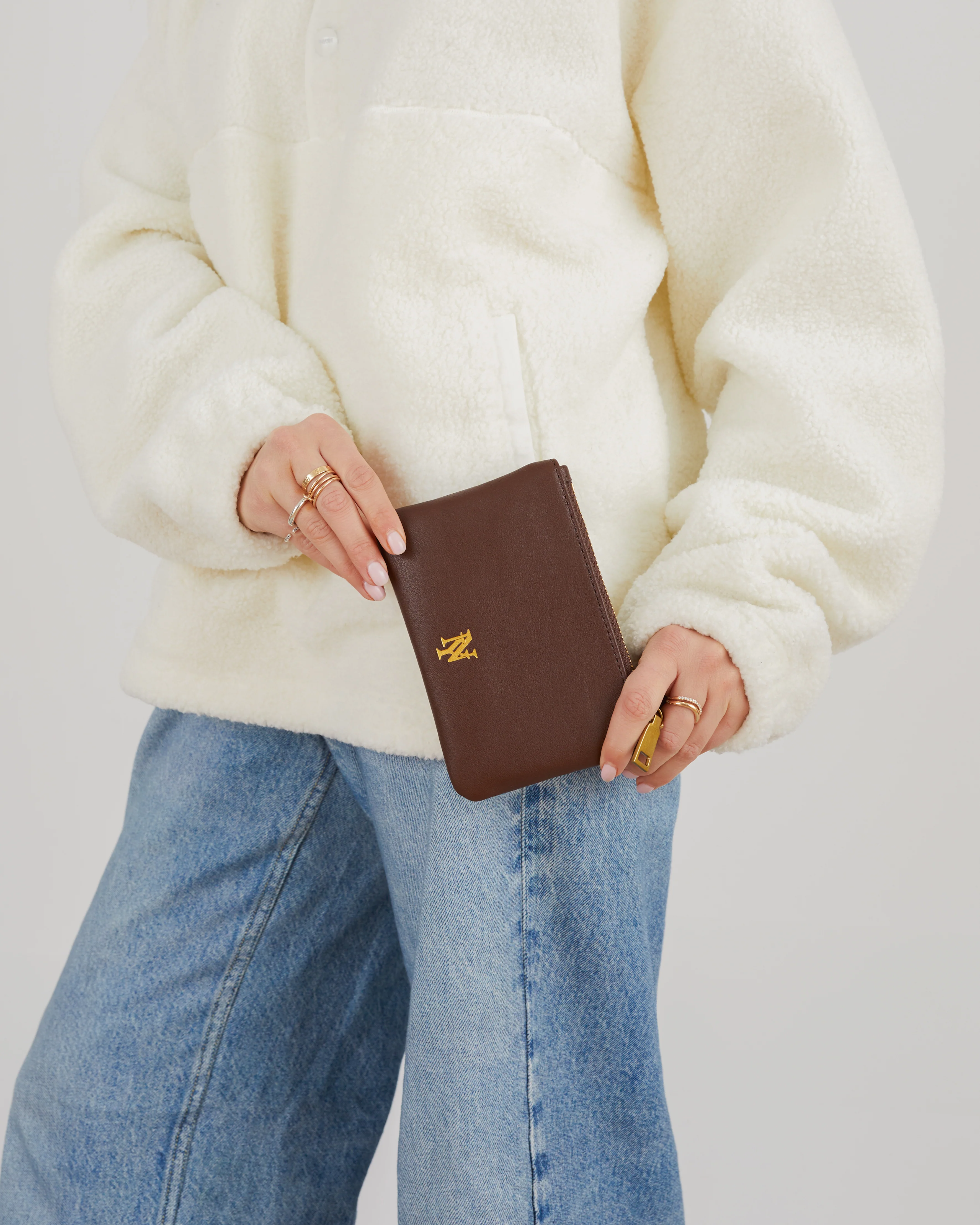 Signature Small Leather Zip Pouch - Image 3