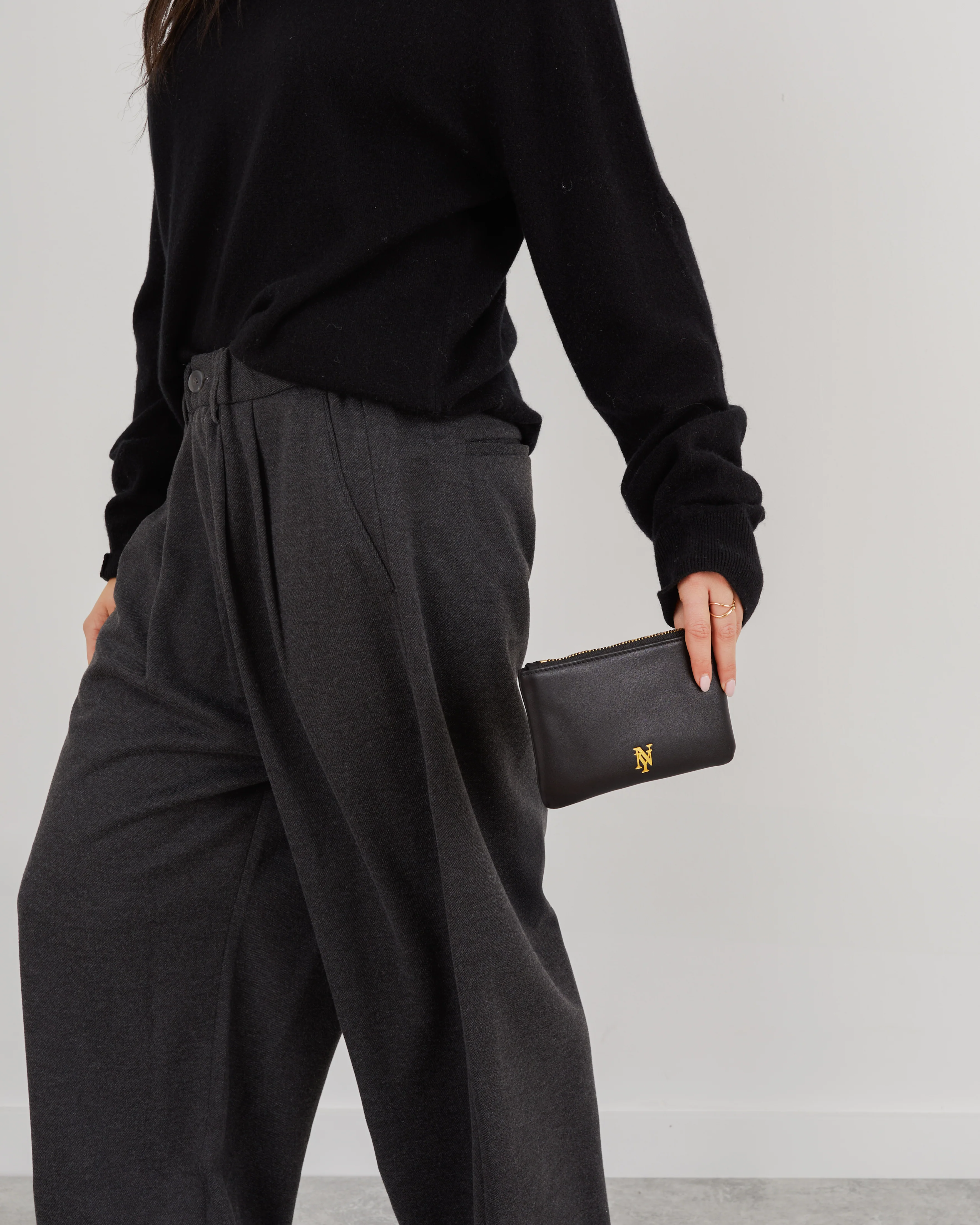 Signature Small Leather Zip Pouch - Image 9