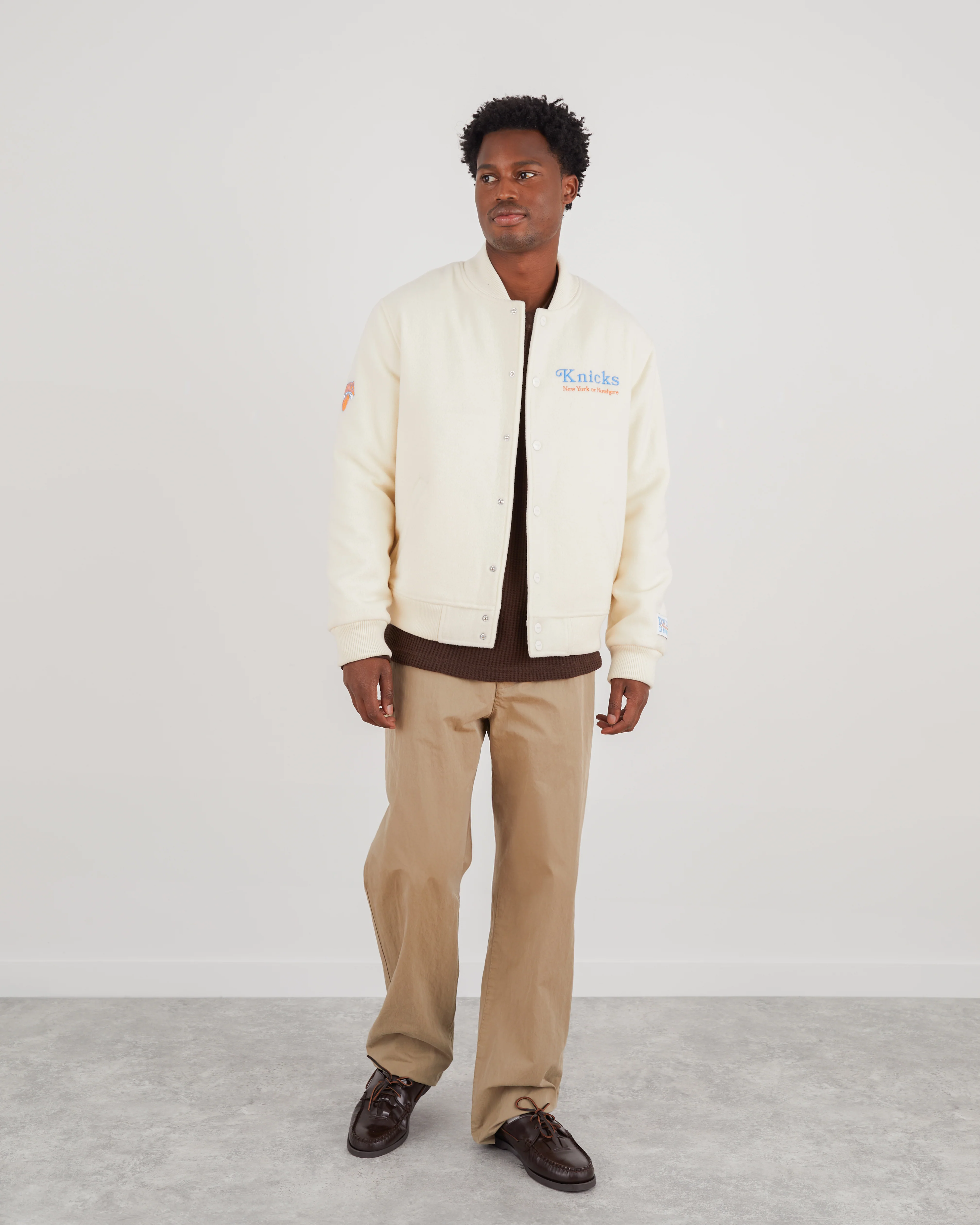 Knicks Give and Go Varsity Jacket - Image 4